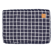 Navy Check Classic Cushion Dog Bed